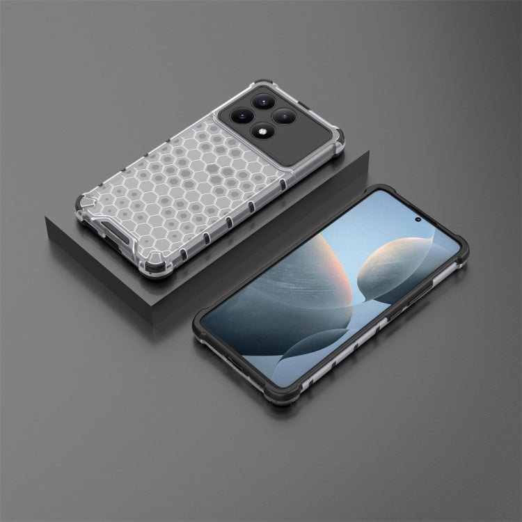 For Redmi K70E Shockproof Honeycomb Phone Case(White) - Xiaomi Cases by PMC TechLife | Online Shopping South Africa | PMC TechLife | Buy Now Pay Later Mobicred