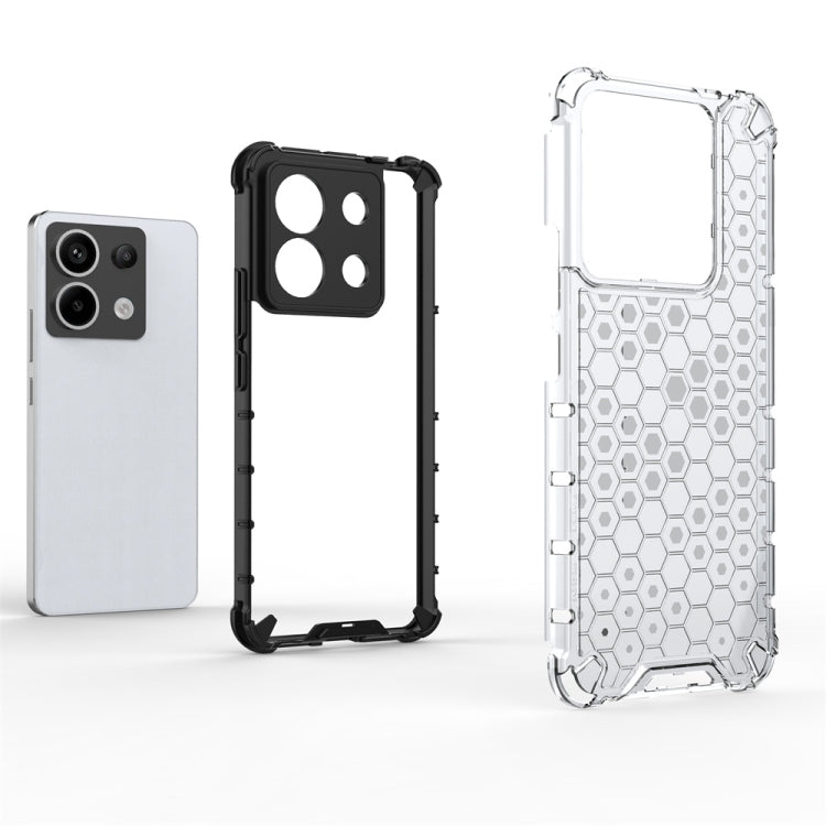 For Xiaomi Poco X6 Shockproof Honeycomb Phone Case(Red)