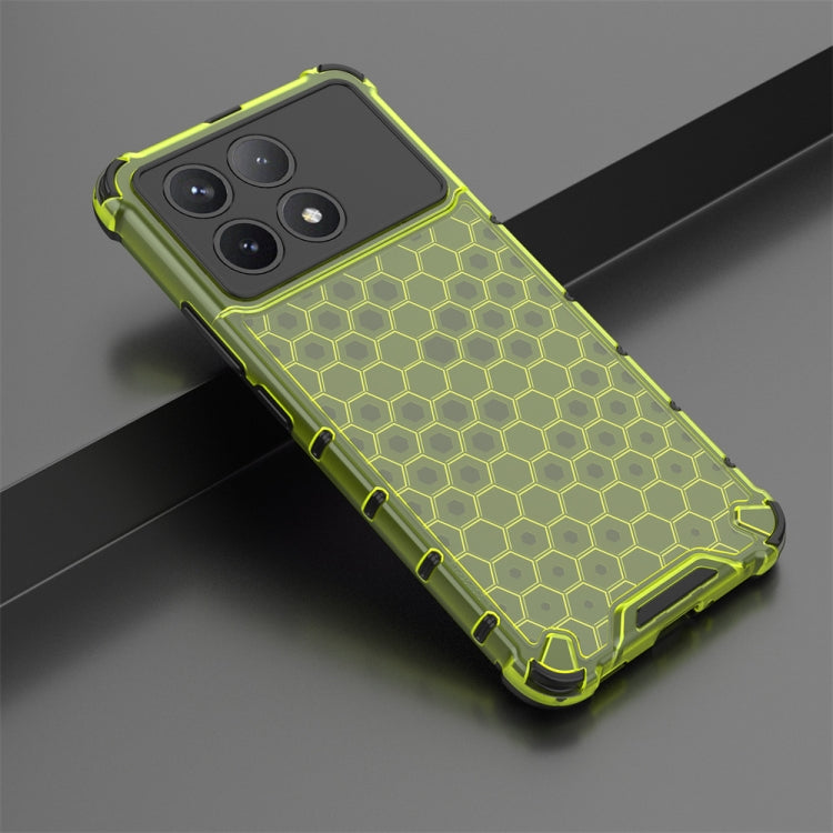 For Xiaomi Poco X6 Pro Shockproof Honeycomb Phone Case(Green) - Xiaomi Cases by PMC TechLife | Online Shopping South Africa | PMC TechLife | Buy Now Pay Later Mobicred