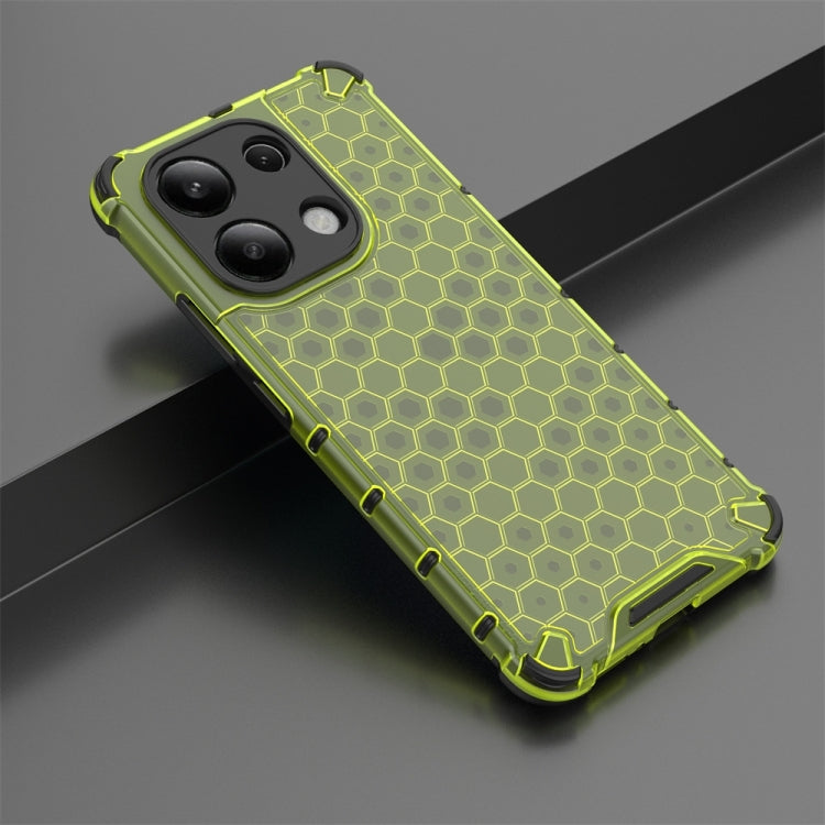 For Redmi Note 13 4G Global Shockproof Honeycomb Phone Case(Green) - Xiaomi Cases by PMC TechLife | Online Shopping South Africa | PMC TechLife | Buy Now Pay Later Mobicred