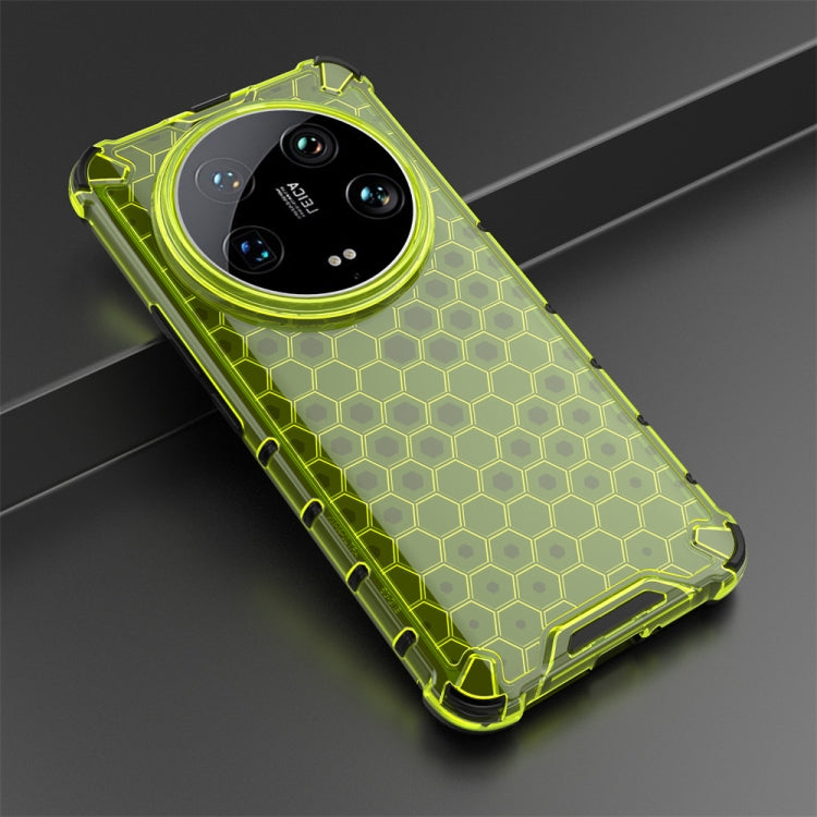 For Xiaomi 14 Ultra Shockproof Honeycomb Phone Case(Green) - 14 Ultra Cases by PMC TechLife | Online Shopping South Africa | PMC TechLife | Buy Now Pay Later Mobicred