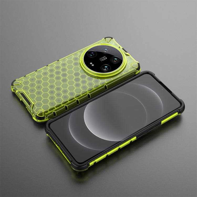 For Xiaomi 14 Ultra Shockproof Honeycomb Phone Case(Green) - 14 Ultra Cases by PMC TechLife | Online Shopping South Africa | PMC TechLife | Buy Now Pay Later Mobicred