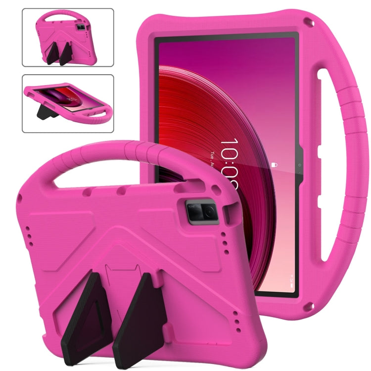 For Lenovo Tab M10 5G 2023 EVA Shockproof Tablet Case with Holder(Rose Red) - Lenovo by PMC TechLife | Online Shopping South Africa | PMC TechLife | Buy Now Pay Later Mobicred