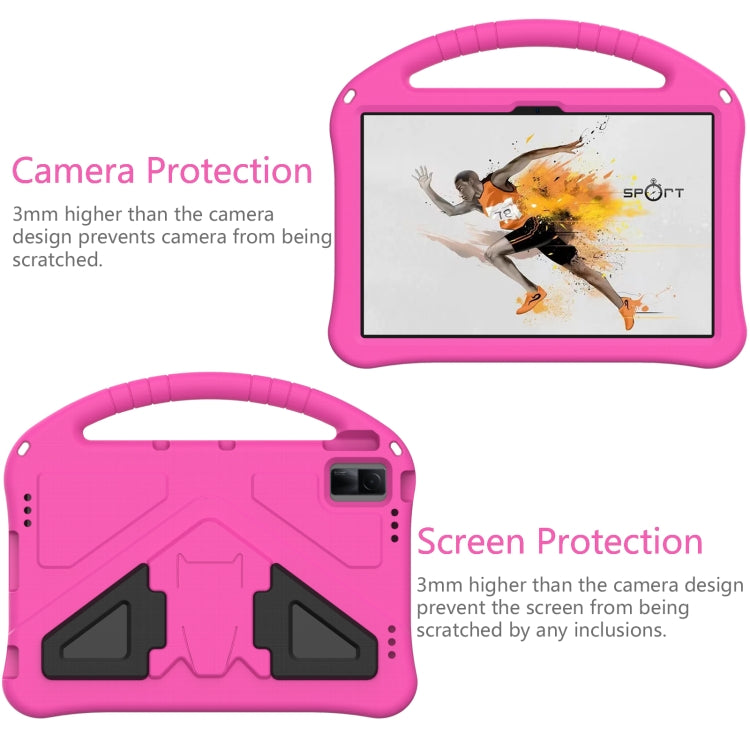 For Lenovo Tab M10 5G 2023 EVA Shockproof Tablet Case with Holder(Rose Red) - Lenovo by PMC TechLife | Online Shopping South Africa | PMC TechLife | Buy Now Pay Later Mobicred