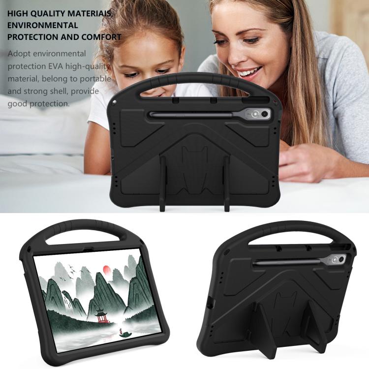 For Lenovo Xiaoxin Pad Pro 12.7 2025 EVA Shockproof Tablet Case with Holder(Black) - Lenovo by PMC TechLife | Online Shopping South Africa | PMC TechLife | Buy Now Pay Later Mobicred