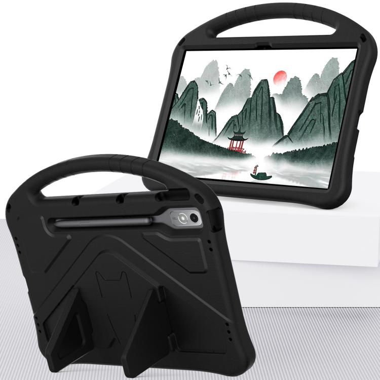 For Lenovo Xiaoxin Pad Pro 12.7 2025 EVA Shockproof Tablet Case with Holder(Black) - Lenovo by PMC TechLife | Online Shopping South Africa | PMC TechLife | Buy Now Pay Later Mobicred
