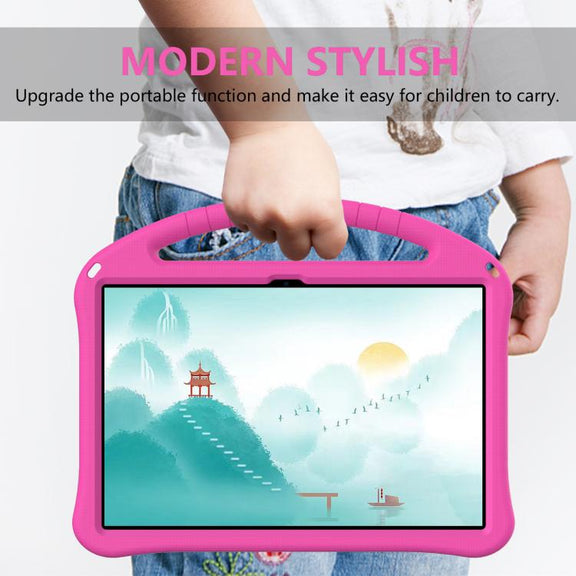 For Lenovo Xiaoxin Pad Pro 12.7 2025 EVA Shockproof Tablet Case with Holder(Rose Red)