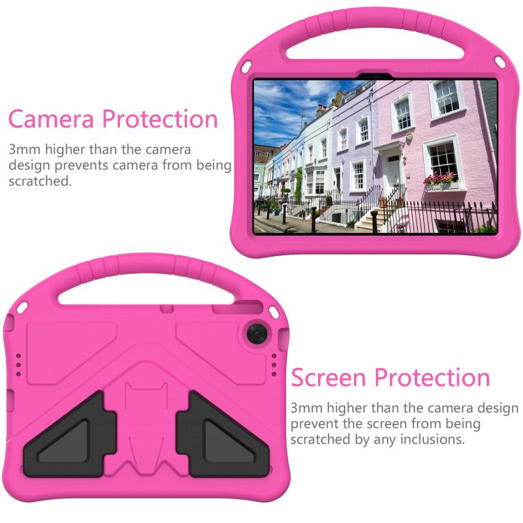 For Lenovo Tab TB-311 / WIFI 10.1 2025 EVA Shockproof Tablet Case with Holder(Rose Red) - Lenovo by PMC TechLife | Online Shopping South Africa | PMC TechLife | Buy Now Pay Later Mobicred