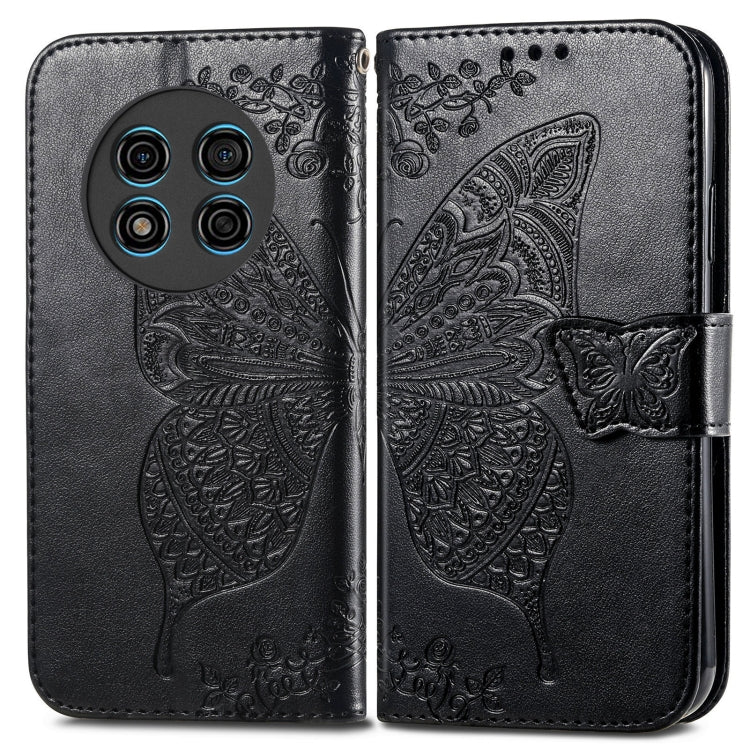 For Ulefone Note 15 Butterfly Love Flower Embossed Leather Phone Case(Black) - Ulefone Cases by PMC Jewellery | Online Shopping South Africa | PMC Jewellery | Buy Now Pay Later Mobicred