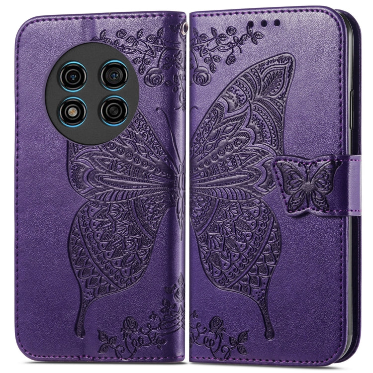 For Ulefone Note 15 Butterfly Love Flower Embossed Leather Phone Case(Purple) - free shipping - PMC Jewellery - Order now!