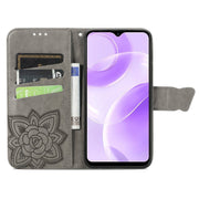 For Ulefone Note 15 Butterfly Love Flower Embossed Leather Phone Case(Gray)