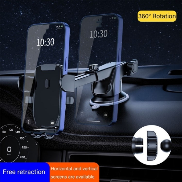 D46+101+K5 Universal Suction Cup Car Center Console Phone Mount Bracket With Telescopic Arm - Car Holders by PMC TechLife | Online Shopping South Africa | PMC TechLife | Buy Now Pay Later Mobicred