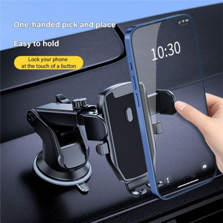 D46+101+K5 Universal Suction Cup Car Center Console Phone Mount Bracket With Telescopic Arm - Car Holders by PMC TechLife | Online Shopping South Africa | PMC TechLife | Buy Now Pay Later Mobicred