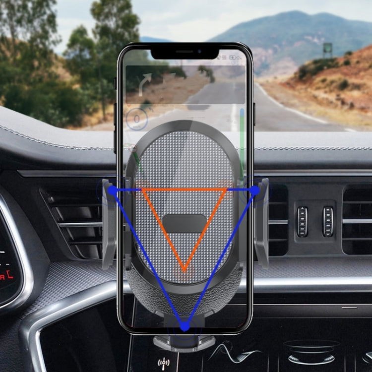 D33 With Air Vent Clip Suction Cup Base Gravity Sensing Car Phone Holder Bracket(Red)