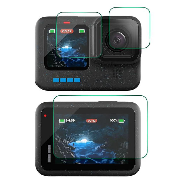 For GoPro HERO12 Black ENKAY Hat-Prince 9H 0.2mm High Alumina-silicon Front ��� Back Camera Tempered Glass Film