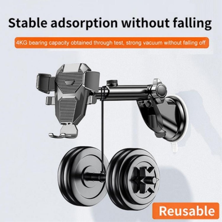 D25+105+K5 Auto Locking Car Phone Clip Telescopic Suction Cup Dashboard Phone Mount Holder(Red) - Universal Car Holders by PMC TechLife | Online Shopping South Africa | PMC TechLife | Buy Now Pay Later Mobicred