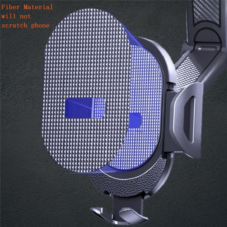 ES33 Car Mobile Phone Holder Bracket Carbon Fiber 360 Degree Rotation Suction Cup Mount(Red)