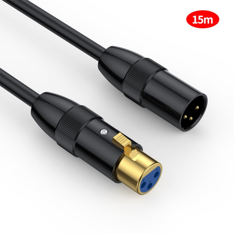 JUNSUNMAY XLR Male to Female Mic Cord 3 Pin Audio Cable Balanced Shielded Cable, Length:15m - Microphone Audio Cable & Connector by JUNSUNMAY | Online Shopping South Africa | PMC TechLife | Buy Now Pay Later Mobicred