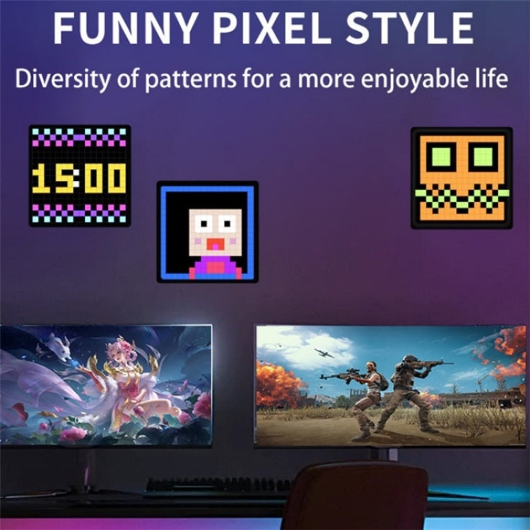 ID32 Advertising Desktop Dynamic Alarm Clock Pixel Screen Display IDM Art Cyberpunk Style Cartoon Screen
