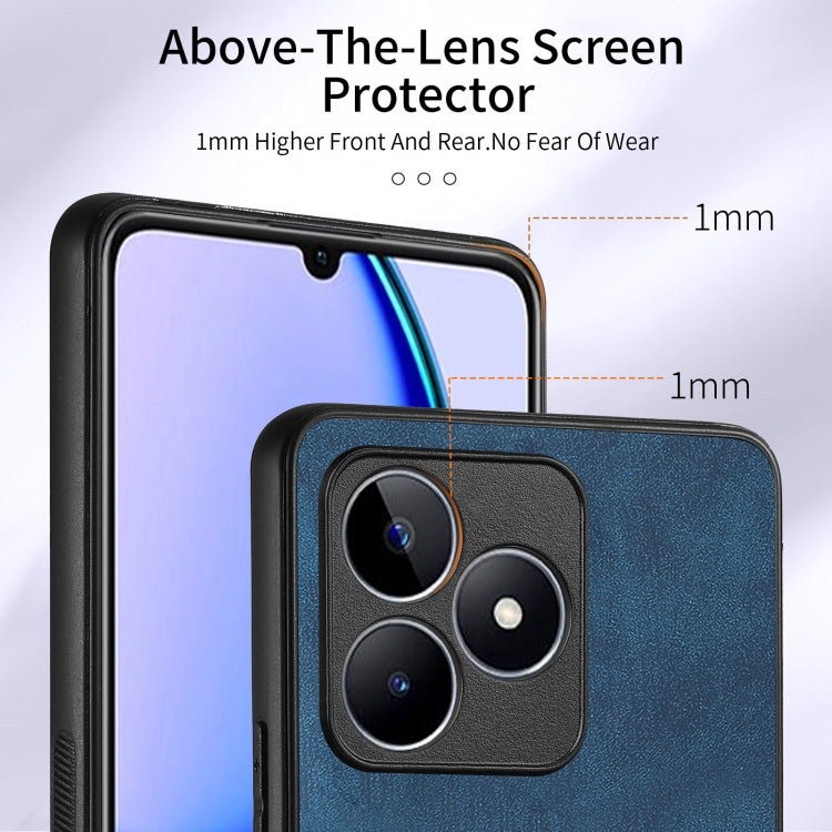 For Realme C53 4G Retro Skin-feel Ring Multi-card Wallet Phone Case(Blue) - Realme Cases by PMC TechLife | Online Shopping South Africa | PMC TechLife | Buy Now Pay Later Mobicred