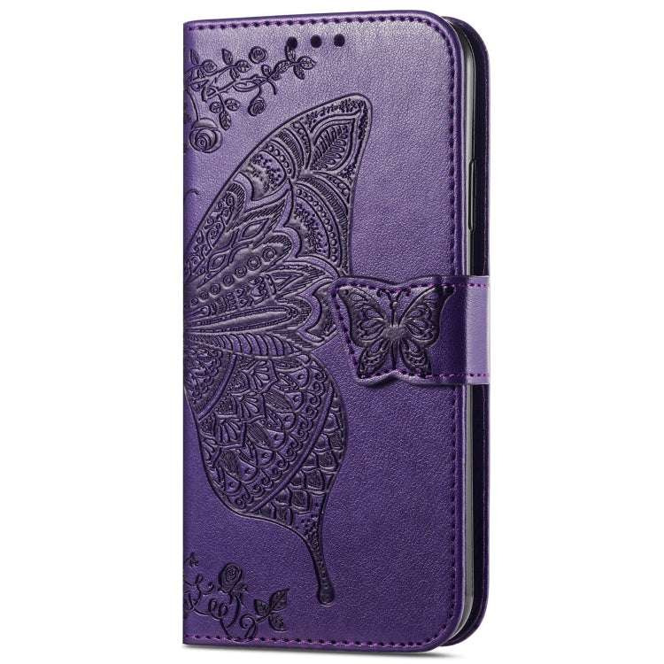 For Xiaomi Redmi K70 Butterfly Love Flower Embossed Leather Phone Case(Dark Purple)