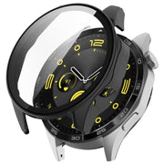 For Huawei Watch GT 4 46mm PC + Tempered Film Integrated Watch Protective Case(Black)