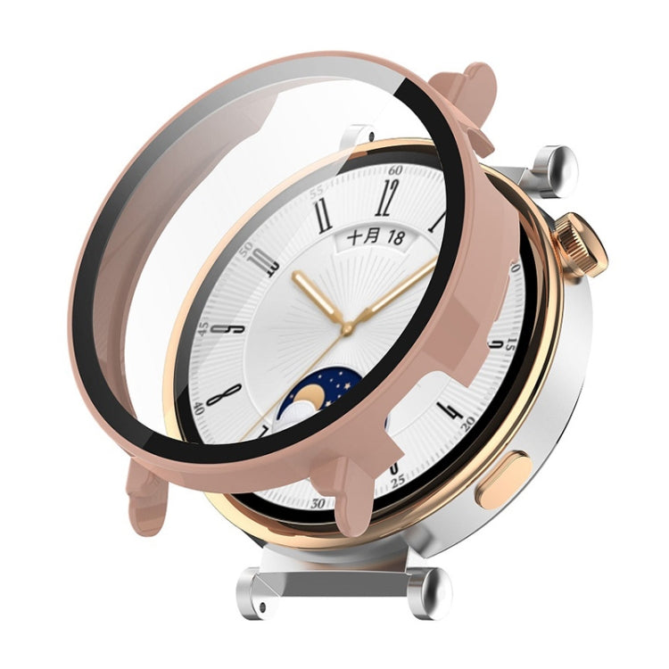 For Huawei Watch GT 4 41mm ENKAY Hat-Prince Full Coverage PC + Tempered Film Integrated Watch Protective Case(Pink) - Watch Cases by ENKAY | Online Shopping South Africa | PMC TechLife | Buy Now Pay Later Mobicred