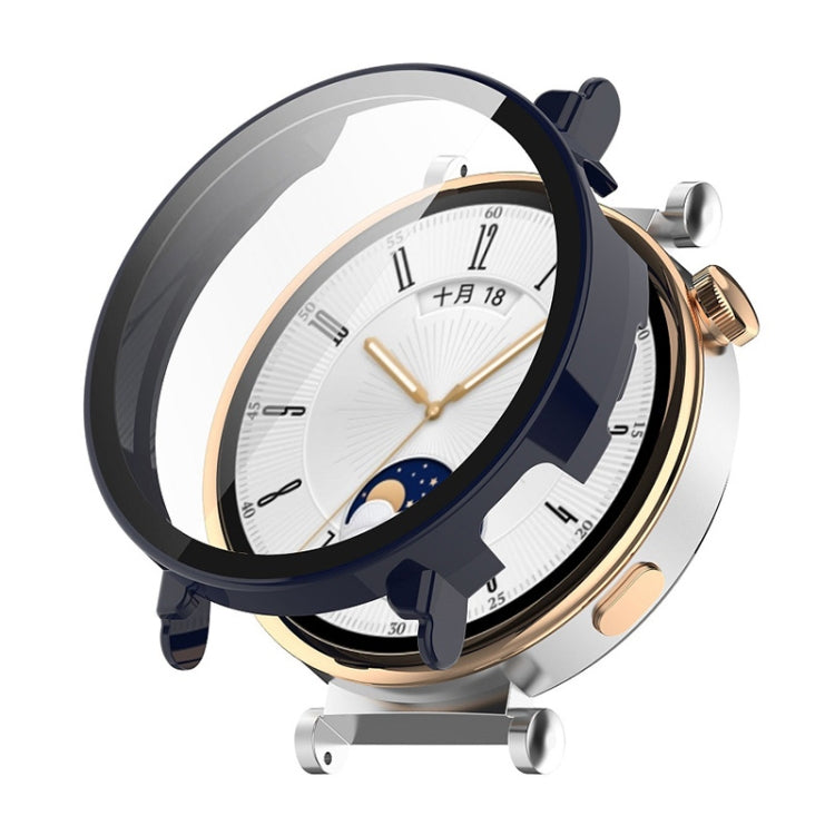 For Huawei Watch GT 4 41mm ENKAY Hat-Prince Full Coverage PC + Tempered Film Integrated Watch Protective Case(Dark Blue) - Watch Cases by ENKAY | Online Shopping South Africa | PMC TechLife | Buy Now Pay Later Mobicred