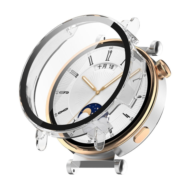 For Huawei Watch GT 4 41mm ENKAY Hat-Prince Full Coverage PC + Tempered Film Integrated Watch Protective Case(Transparent) - Watch Cases by ENKAY | Online Shopping South Africa | PMC TechLife | Buy Now Pay Later Mobicred