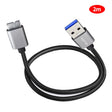JUNSUNMAY USB 3.0 Male to Micro-B Cord Cable Compatible with Samsung Camera Hard Drive, Length:2m - USB Cable by JUNSUNMAY | Online Shopping South Africa | PMC TechLife | Buy Now Pay Later Mobicred