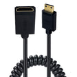 JUNSUNMAY 4K 60Hz Mini HDMI Male to HDMI 2.0V Female Spring Cable, Length:1.8m(Straight) - Cable by JUNSUNMAY | Online Shopping South Africa | PMC TechLife | Buy Now Pay Later Mobicred