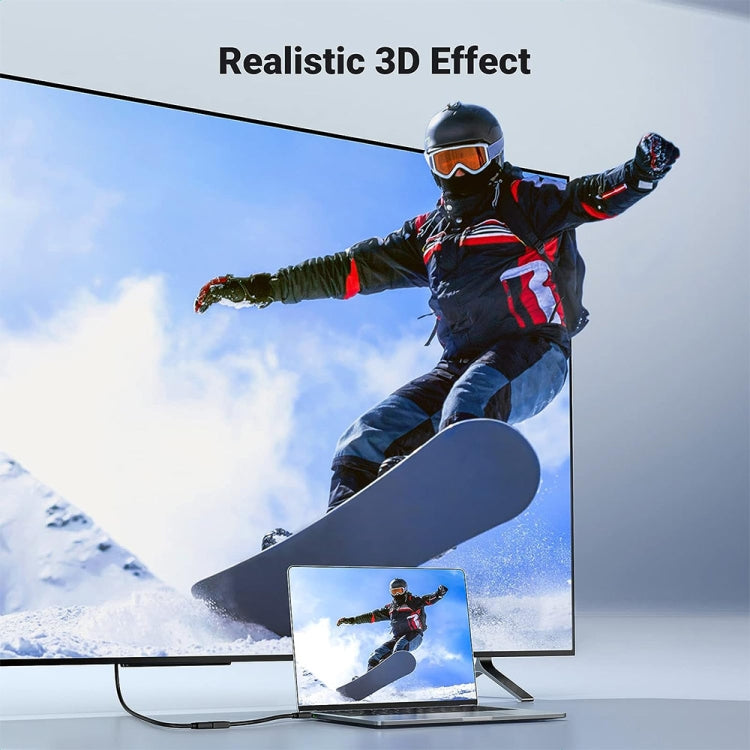 JUNSUNMAY 4K 60Hz Mini HDMI Male to HDMI 2.0V Female Spring Cable, Length:1.8m(Left) - free shipping - PMC Jewellery - Order now!