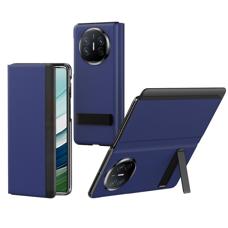 For Huawei Mate X5 All-inclusive Shockproof Phone Case with Holder(Blue) - Huawei Cases by PMC TechLife | Online Shopping South Africa | PMC TechLife | Buy Now Pay Later Mobicred