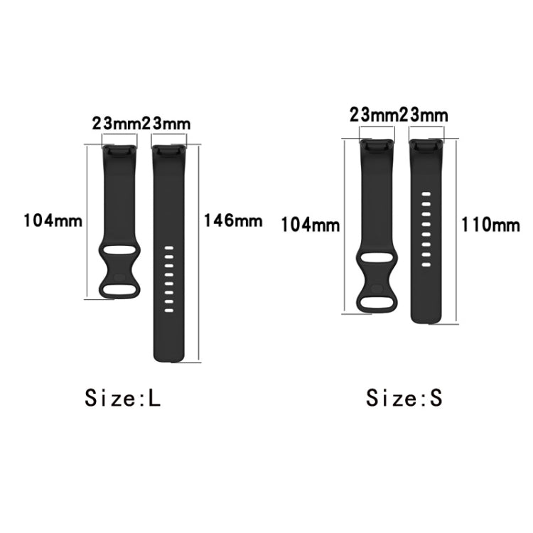 For Fitbit Charge 6 Solid Color Butterfly Buckle Silicone Watch Band, Size:S Size(Pine Green)