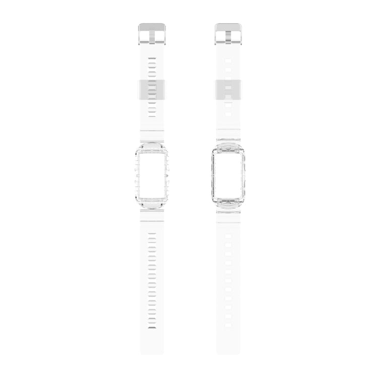 For Fitbit Charge 6 / 5 / 4 / 3 Armor Integrated TPU Watch Band(Transparent) - Watch Bands by PMC TechLife | Online Shopping South Africa | PMC TechLife | Buy Now Pay Later Mobicred
