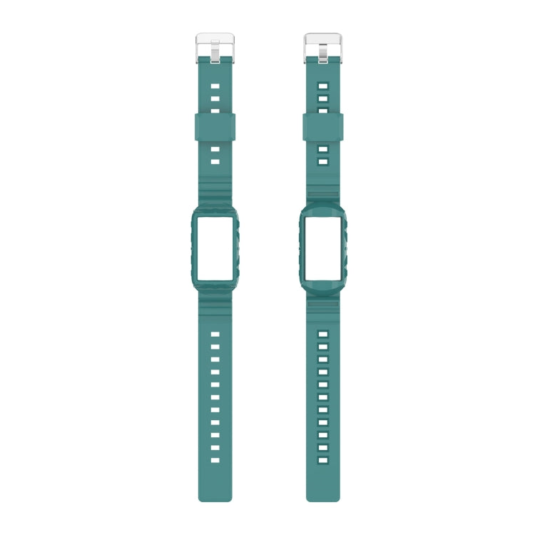 For Fitbit Charge 6 / 5 / 4 / 3 Armor Integrated TPU Watch Band(Pine Green) - Watch Bands by PMC TechLife | Online Shopping South Africa | PMC TechLife | Buy Now Pay Later Mobicred