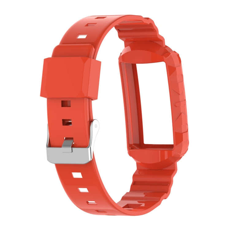 For Fitbit Charge 6 / 5 / 4 / 3 Armor Integrated TPU Watch Band(Orange) - Watch Bands by PMC TechLife | Online Shopping South Africa | PMC TechLife | Buy Now Pay Later Mobicred