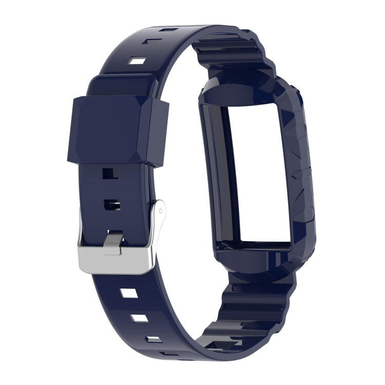 For Fitbit Charge 6 / 5 / 4 / 3 Armor Integrated TPU Watch Band(Navy Blue) - Watch Bands by PMC TechLife | Online Shopping South Africa | PMC TechLife | Buy Now Pay Later Mobicred