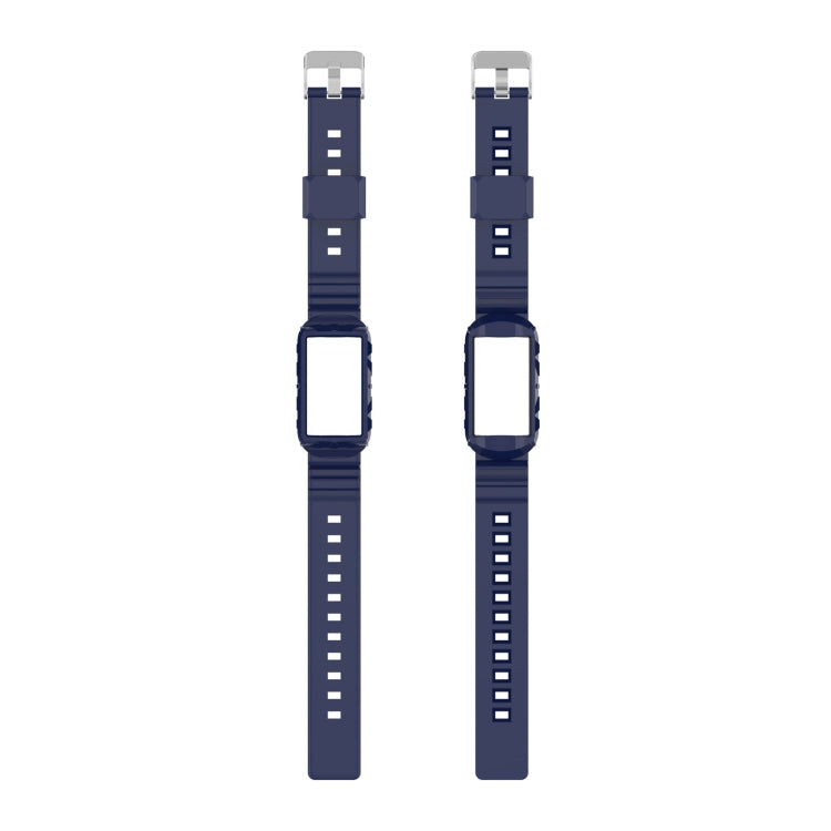 For Fitbit Charge 6 / 5 / 4 / 3 Armor Integrated TPU Watch Band(Navy Blue) - Watch Bands by PMC TechLife | Online Shopping South Africa | PMC TechLife | Buy Now Pay Later Mobicred