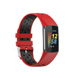 For Fitbit Charge 6 Dual Color Breathable Silicone Watch Band(Red+Black) - Watch Bands by PMC TechLife | Online Shopping South Africa | PMC TechLife | Buy Now Pay Later Mobicred