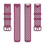 For Fitbit Charge 6 Solid Color Breathable Sports Silicone Watch Band(Wine Red)