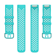 For Fitbit Charge 6 Solid Color Breathable Sports Silicone Watch Band(Teal Green)