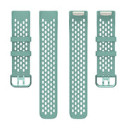 For Fitbit Charge 6 Solid Color Breathable Sports Silicone Watch Band(Pine Green)