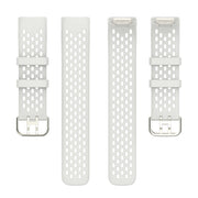 For Fitbit Charge 6 Solid Color Breathable Sports Silicone Watch Band(Starlight Color)