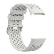 For Fitbit Charge 5 Solid Color Breathable Sports Silicone Watch Band(Starlight Color)