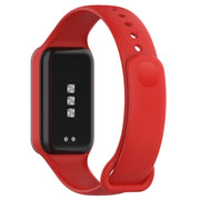 For Xiaomi Mi Band 8 Active Solid Color Integrated Silicone Watch Band(Red)