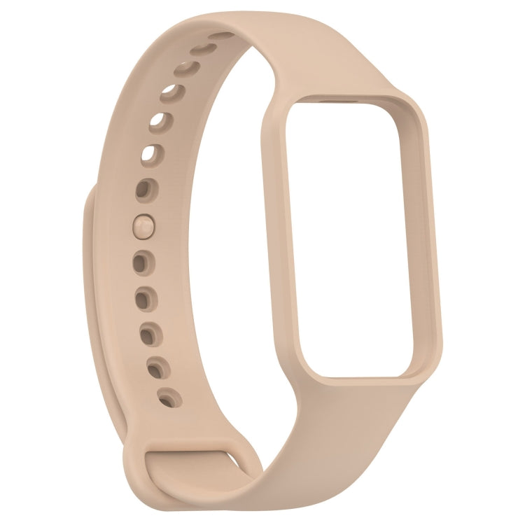 For Xiaomi Mi Band 8 Active Solid Color Integrated Silicone Watch Band(Pink) - free shipping - PMC TechLife - Order now!