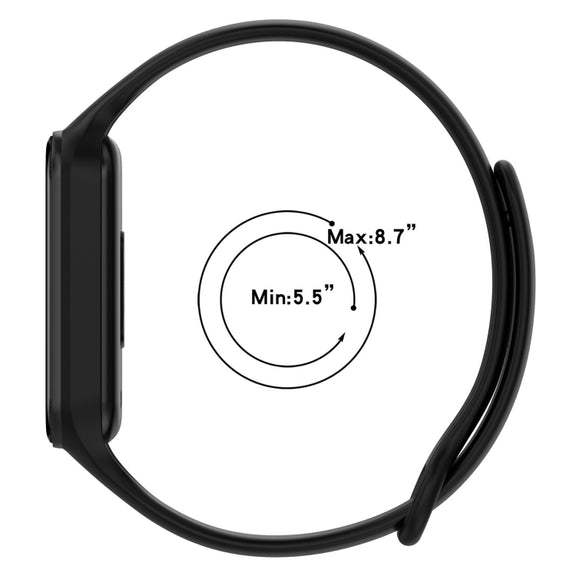 For Xiaomi Mi Band 8 Active Solid Color Integrated Silicone Watch Band(Teal Green)