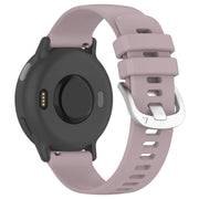 For Garmin Vivoactive 5 Liquid Glossy Silver Buckle Silicone Watch Band(Purple)