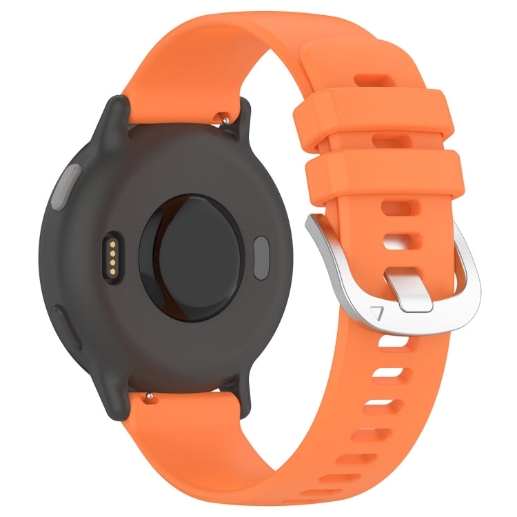 For Garmin Active5 Liquid Glossy Silver Buckle Silicone Watch Band(Orange) - free shipping - PMC TechLife - Order now!